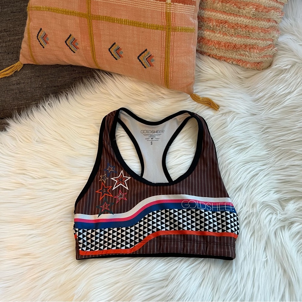Goldsheep U-Bra Star Geometric Patterned Sports Bra